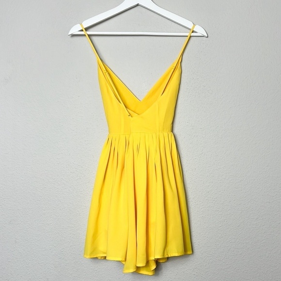 NWT NBD Sunshine & Rainbows Yellow Mini Dress - Picture 4 of 9